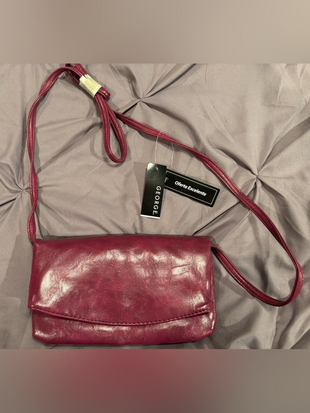 George Crossbody Bag in Burgundy